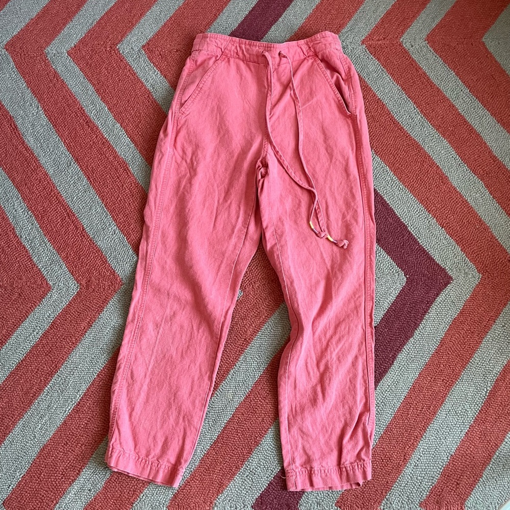 JCrew cotton-linen wide-leg pants